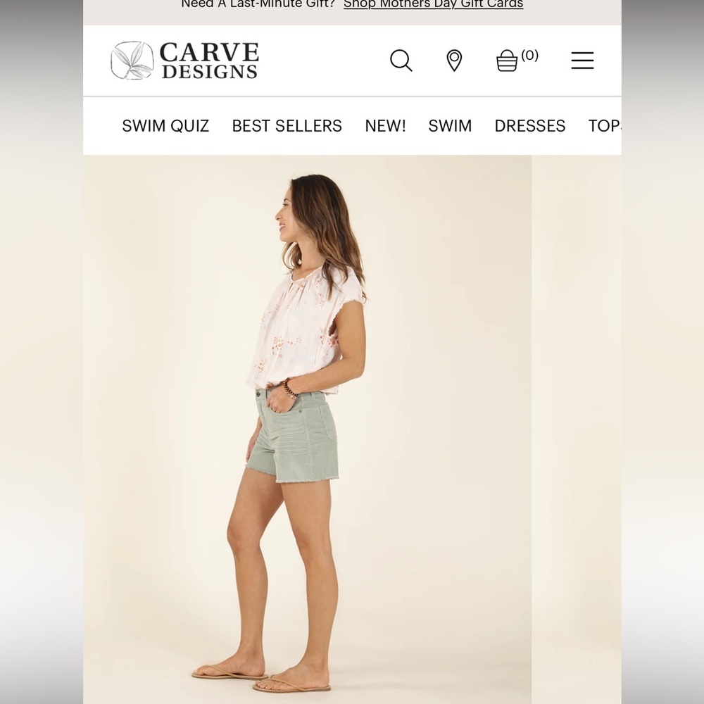 Carve designs high rise corduroy Oahu shorts- two pairs size 0